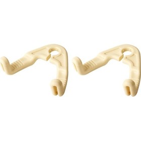 Resim 1paır Gizli Araba Başlık Depolama Kancaları Araba Koltuk Kancası Bej 