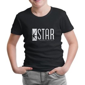 Resim Lordd T-Shirt Lorddd T-Shirt Flash - S.t.a.r. Laboratories Siyah Çocuk Tshirt 