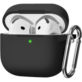 Resim Apple Pro 2. Nesil için Açık Bej Renkli Silikon Kılıf ve Temizlik Seti ile Anahtarlık, Erkekler ve Kadınlar İçin Uygun, 4 Kılıfla Uyumlu Koruyucu Kılıf 