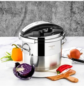 Resim Evimsaray Venüs Matik Düdüklü Tencere - 8 L Gümüş - Siyah 