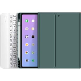 Resim Apple Uyumlu iPad Air 5. Nesil 10.9 Inç M1 2022 Tablet Bluetooth Klavyeli Kılıf Türkçe Klavye Kılıf 