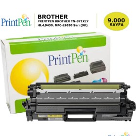 Resim Printpen BROTHER TN-871XLY Sarı Yüksek Kapasite Chipsiz (9K) Muadil Toner 