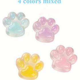 Resim 4 adet Sanat Dekor Kedi Pati Reçine Heykelleri - Telefon Kılıfları, Ev ve Parti için Yeniden Kullanılabilir Hayvan Baskı Dekoru, Glitter Etkisi, İç ve Dış Mekan Kullanımı, Elektrik Gerektirmez, Parti Dekorasyonları | Glitter Etkisi | Dayanıklı Reçine, Kedi Dekorasyonu 