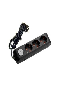 Resim Viko 3'lü Anahtarlı Priz 3x1,5 mm Uzatma Siyah 20 MT 
