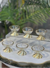 Resim Elta Collection 6 Lı Lüx Kahve Yanı Mini Lokumluk Şekerlik Sosluk Reçellik Çerezlik Kase Sarı 