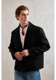 Resim Hyman Erkek Oversize Blazer Ceket Siyah 