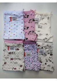 Resim Ceylanoğlu 6'lı Paket Pamuklu Desenli Kız Çocuk Boxer 001 
