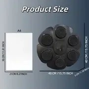 Resim 1 adet Elektrikli Boks Makinesi, 9 Mod, 18 Hız Mevcut, Delme Gerektirmeyen Kurulum, Yükseltilmiş 6 Darbe Hedefi, Telefon Müziğiyle Bağlanır, Akıllı Müzik Boks Hedefi, Tepki Hızı Ritim Spor Ekipmanı, Eldivenler ile birlikte gelir, Erkek ve Kızlar için En İyi Doğum Günü Hediyesi, Tatil Hediyesi 