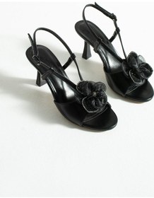 Resim Kadın Aksesuralı Topuklu Sandalet Noa - Siyah Siyah 