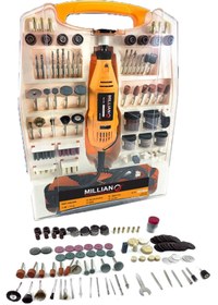 Resim Millian 340 Parça 600 Watt Devir Ayarlı Hobi Kalıpçı Taşlama Gravür Oyma Makinesi Seti Şaft Spiral Kablosu 