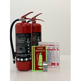 Resim Vallentina 6kg Tozlu Yangın Söndürme Cihazı Ruhsata Uygun Tse-Hyb/ce Belgeli(Talimat-Levha-Askı Aparatlı)2-ADET 