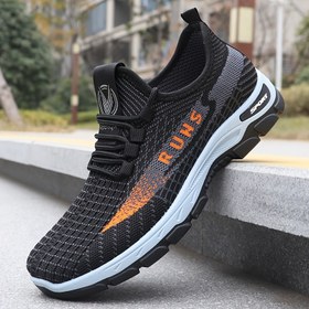 Resim Erkek Nefes Alabilen Mesh Koşu Ayakkabıları, Tüm Mevsimler İçin Hafif Atletik Sneakerlar, Rahat Spor Sokak Stili, Kaydırmaz Bağcıklı, Yuvarlak Burun, Suni Taban, Kumaş Tabanlık ve Astar, Yürüyüş, Günlük Giyim ve Egzersiz İçin İdeal - Bahar/Sonbahar Koleksiyonu 