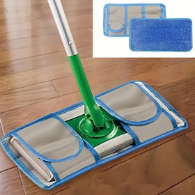 Resim 1 adet, Yeniden Kullanılabilir Mop Yedek Bezi, Düz Zemin Mop Bezi, Yıkanabilir ve Dayanıklı Yedek Mop Bezi, Yüksek Kir ve Su Emme, Islak ve Kuru Kullanım, Kolay Temizlenebilir, Temizlik Malzemeleri 