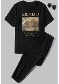 Resim Unisex Tasmania 2'li Eşofman Takımı Siyah 