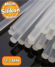 Resim MBT GLOBAL 10 Adet Kalın - 10 Adet İnce Sıcak Silikon Mumu 30 Cm 