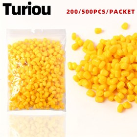 Resim 200/500 adet TURIOU Yapay Yeşim Taşı Kokulu Yüzen Balıkçılık Peletleri - Kedi balığı, Sazan ve Bass için Yüksek Proteinli Yumuşak Yem - Parlak Sarı Çekici İçerikli Yemler Kolay Kullanım Yeniden Kapatılabilir Poşet ile (Tatlısu & Tuzlu Su), Cazip Balık Yemi, Yüksek Proteini Olan Yem 