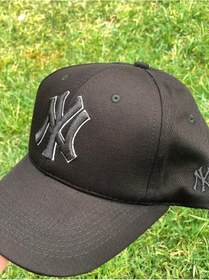 Resim Ny Yankees Trucker Siyah Renk Pamuklu Kanvas Kumaş Cap Şapka Siyah 