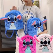 Resim 1 Adet Disney Stitch (Shi Diqi) Peluş Sırt Çantası - Fermuarlı Yumuşak Hawai Gömlek Desenli, Ayarlanabilir Askılı - Okul, Seyahat, Doğum Günü Hediyesi için Resmi Lisanslı Disney Çanta, Karakter Temalı, Yumuşak Kumaş 