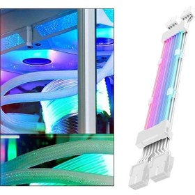 Resim Vkemall Suntek Rgb Ekstansiyon Kablosu Seti - Bilgisayar Pc Güç Kaynağı Kablosu 