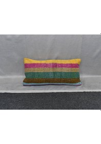 Resim Zehra Abla Halı Yeni El Dokuma Dekoratif Lumbar Kilim Kırlent Yastık Kılıfı 6162 
