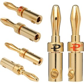 Resim Yunboo 24k Altın Kaplama Muz Fiş - Ses Ve Görüntü Sistemleri İçin 3/5/8'li Paket Seçenekli 