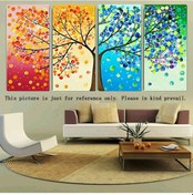 Resim Reedark El İşi Nakış Seti - 71x41cm Büyük Ağaç Desenli Dekoratif Kumaş, 11ct Pamuklu Kumaş Ve 41 Renk İplik Dahil 