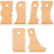 Resim Brevityhav 7 Parça Seramik Kesme Aletleri Kil Ayak Şekillendirici Doku Ahşap Profil Kaburga Paketi (Yurt Dışından) 