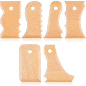 Resim Brevityhav 7 Parça Seramik Kesme Aletleri Kil Ayak Şekillendirici Doku Ahşap Profil Kaburga Paketi (Yurt Dışından) 