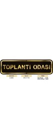 Resim Eym Abs Lüx Çift Katlı Yönlendirme Levhası Siyah-Altın Toplantı Odası 