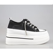 Resim Guja 24y345-10 Dolgu Topuk Siyah Kadın Sneakers Siyah 