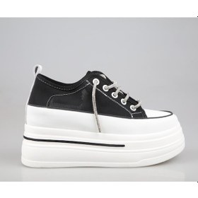 Resim Guja 24y345-10 Dolgu Topuk Siyah Kadın Sneakers Siyah 