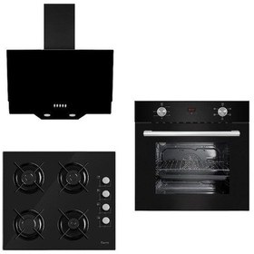 Resim Ferre 6010 - S2140 - D003 New Italiano Siyah Ankastre Set 