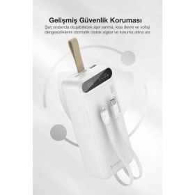 Resim Kensa Hızlı Şarj Powerbank 30.000 Mah - Taşınabilir Güç, Usb-C & Çift Çıkışlı, Dijital Göstergeli Siyah 