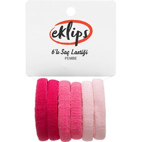 Resim Eklips 6'lı Saç Lastiği Pembe - Gratis 