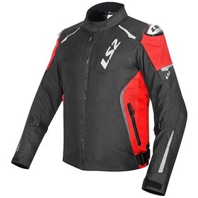 Resim Ls2 Zoom Erkek Motosiklet Mont Siyah-kırmızı 
