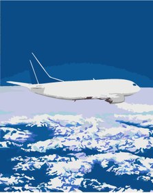 Resim wombhobby PLANE 2 Sayılarla Boyama Seti 80X100 Cm Çerçeveli (Kasnağa ) Gerili 