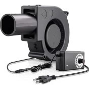 Resim 12 V Radyal Fan, 230 V Ayarlanabilir Ac Radyal Fan, Türbin Fanı, Hava Çıkışı ile Donatılmıştır, Şömine Sobası Için Fan, Kutu, Devir Sayısı Düzenleyici Soğutma Havalandırması, Piknik, Kamp, Barbekü 