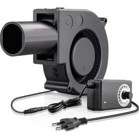 Resim 12 V Radyal Fan, 230 V Ayarlanabilir Ac Radyal Fan, Türbin Fanı, Hava Çıkışı ile Donatılmıştır, Şömine Sobası Için Fan, Kutu, Devir Sayısı Düzenleyici Soğutma Havalandırması, Piknik, Kamp, Barbekü 