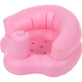 Resim Şişme Bebek Sandalyesi Taşınabilir Çocuk Kanepesi Güvenlik Eğitim Koltuğu Bebek Arabası Oyun Banyo Zemin Plaj Havuz Kenarı Pvc Pembe 