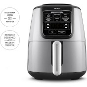 Resim Karaca Air Pro Cook Xl 2 In 1 Konuşan Airfryer Cool Gray 4 Kişilik Fritöz 