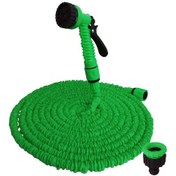 Resim Symbee 7 Fonksiyonlu Püskürtme Başlıklı Genişleyebilir Bahçe Hortumu - 50ft/15m Yüksek Basınçlı Esnek Sulama Borusu Yeşil 