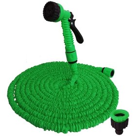 Resim Symbee 7 Fonksiyonlu Püskürtme Başlıklı Genişleyebilir Bahçe Hortumu - 50ft/15m Yüksek Basınçlı Esnek Sulama Borusu Yeşil 