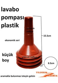 Resim Küçük Boy Lavabo Wc Pompası Plastik Tuvalet Pompası Lavabo Pompa 