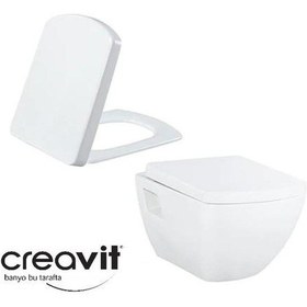 Resim Creavit Tp326 Asma Klozet Kc6000 Yavaş Kapanır Kapaklı 