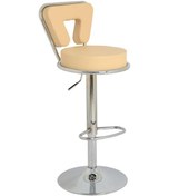 Resim Bürocci 9540S0115 Virago Bar Sandalyesi Krem Deri Krem 