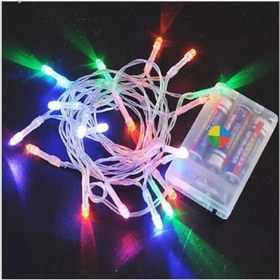 Resim caju art & decoration 3 m 30 Led Şeffaf Kablo Rgb Renkli Pilli Led Işık Süs 