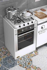 Resim Kenzlife Ankastre Modülü Kabini Neon Byz Fırın Ocak Dolabı Sabit Tabla 