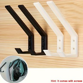 Resim 1 adet Duvara Monte Kask Rafı - Motosiklet Kaskları, Şapkalar, Eldivenler için Dayanıklı ABS Kanca | Kolay Kurulum, Motosiklet Aksesuarları | Modern Duvar Rafı | Güvenli Depolama, Motosiklet Ekipman Rafı 