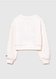 Resim Mavi - M Logo Baskılı Beyaz Sweatshirt 7s10079-70057 Beyaz 