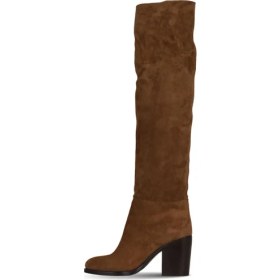 Resim Bueno Shoes Taba Süet Kadın Topuklu Çizme 30WC18722 30WC18722 
